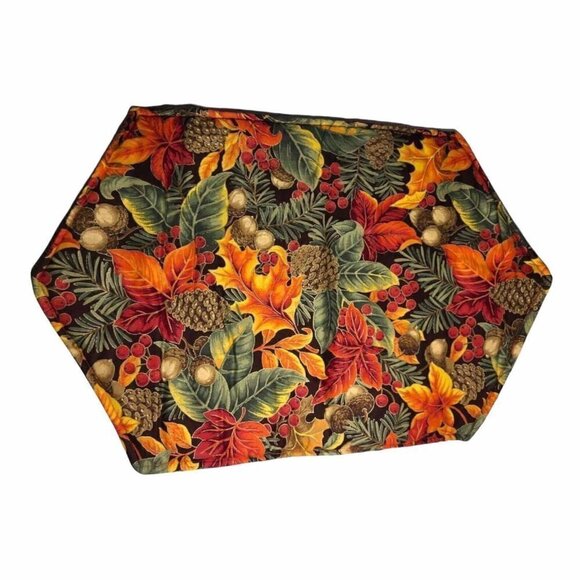 đź›’ $12 Reversible Set of 4x Cloth Placemats Autumn Fall Christmas #706-1 - Picture 2 of 2